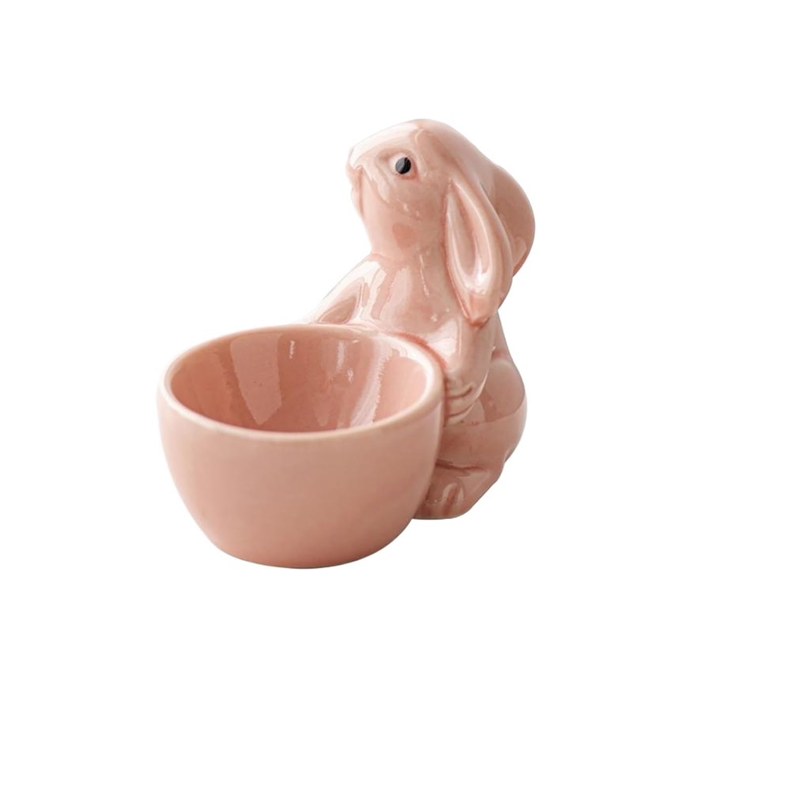 Eierbecher, 2 Stück Oster, Tischfiguren for hartgekochte Eier, Eierhalter Mittages(Pink)