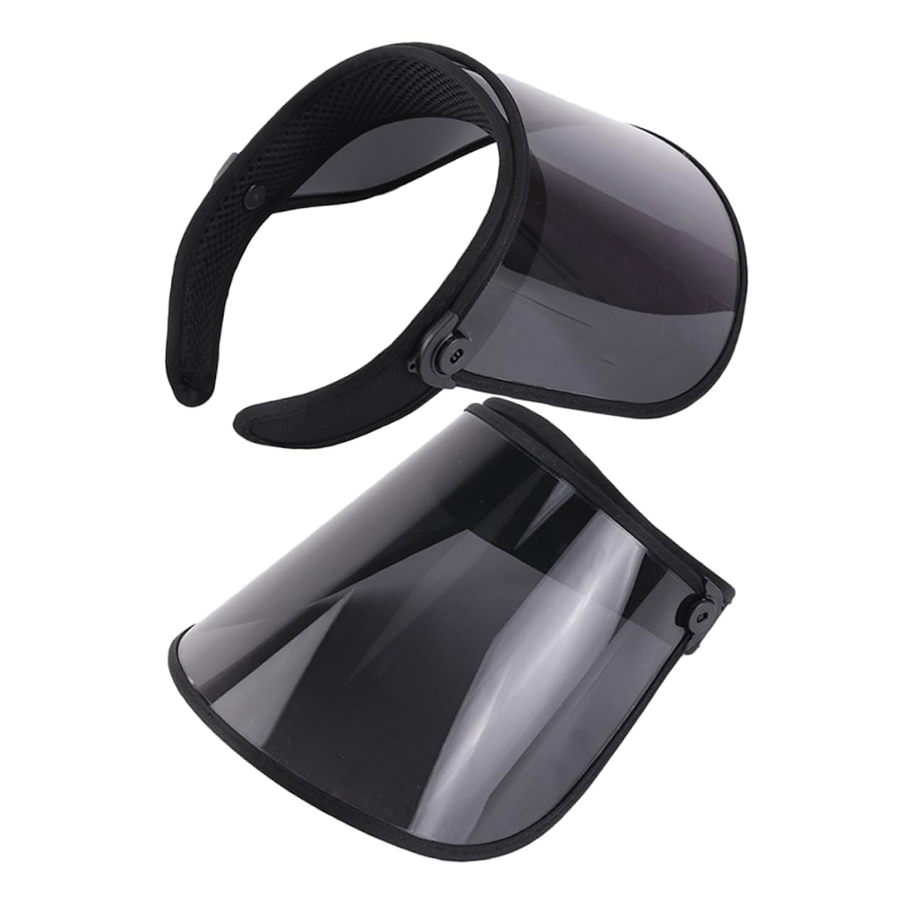 Healeved 2Pcs Summer UV Protection Visors Hats for Women Thickened Open Top Design for Outdoor Activities Comfortable and Breathable Sun Protection Cap for Cycling Hiking and Sports Black