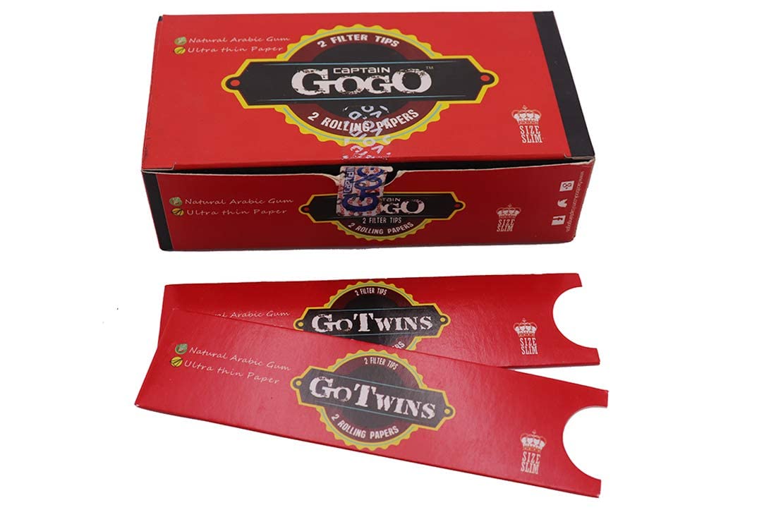 AN Traders Green Apple Inc Go-Twins Ultra Slim Premium White Gogo Paper, Set of 1 Box