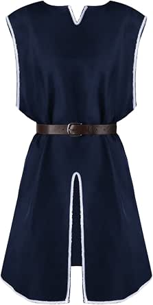 Generisch Costume médiéval pour homme, tunique d'Halloween, chemisiers médiévaux à lacets tops, cosplay, tunique médiévale, chemisier de costume (rouge, XL