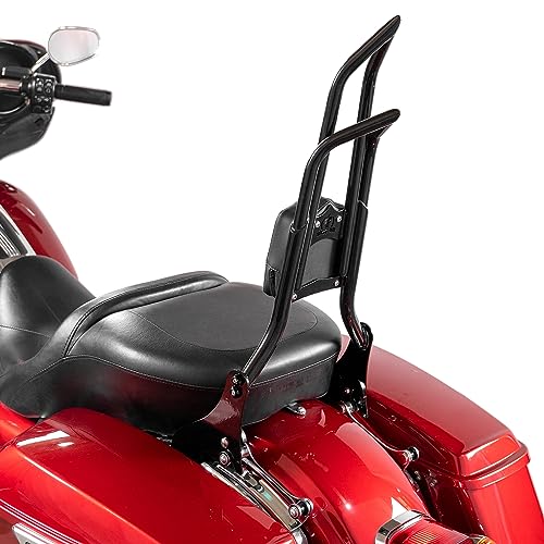 Mofun 28" Height Detachable Sissy Bar Passenger Backrest Compatible with Harley Touring Street Road Electra Glide Road King 2009-2025 Black