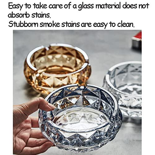 Cendrier en verre décoratif multicolore et géométrique - 8