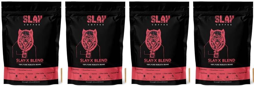 SLAYPure 100% Robusta Roasted Coffee Beans|Indias Strongest Coffee Blend|Freshly Roasted|Medium To Dark Roast|No Chicory|Not An Instant Coffee Bag 250 GramsPack Of 4 (B0CRZCCSN8) Amazon Price History, Amazon Price Tracker