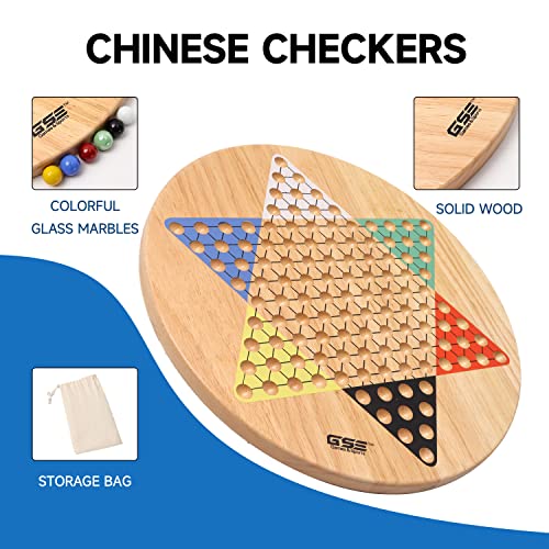 Juego de Mesa Damas Chinas GSE con Tablero de Madera 15" miniatura 2
