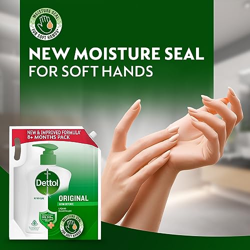 Image of Dettol Liquid Hand wash Refill Original -1500 ml & Dettol Disinfectant Cleaner for Home, Lime Fresh - 1L