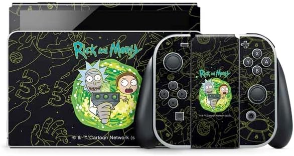 Skinit Decal Gaming Skin Compatible with Nintendo Switch OLED (2021) - Officially Licensed Adult Swim Rick and Morty Family Wagon Design