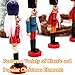 Jolik 6 PCS Nutcracker Ornament Set Wooden Nutcracker Christmas Ornaments
