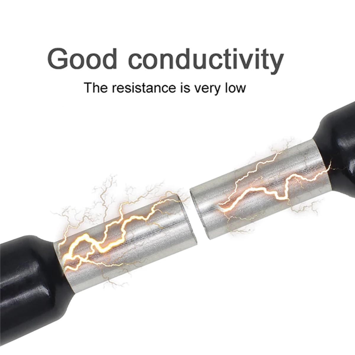 100 Pcs AWG1 Wire Ferrules Terminals,Insulated E50-20 Ferrule Cord Pin End Connectors for Car Audio，Electric, Industrial(50mm²)
