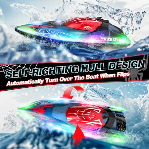 Deerc AU4-HJ819 Rc Spider Boat With Led Light For Kids, 2.4Ghz Full Proportional Remote Control Boat thumb #2