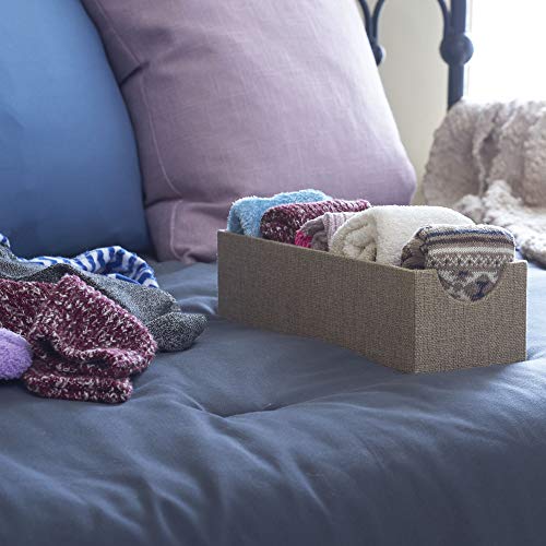 Image of Household Essentials Brown 720-1 Deep Drawer Organizer Box for Storage | 12 in x 4 in x 3.13