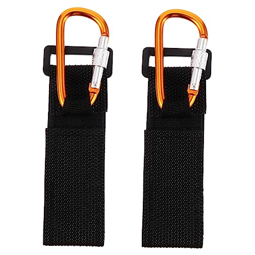 Hohopeti 2個ベビーカーフック アルミ合金製 面ファスナー付きストラップ 収納拡張用 ベビーカー 自転車 車椅子対応