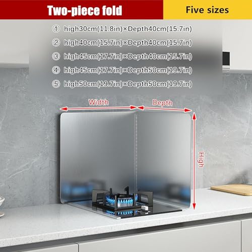 Protector de salpicaduras de cocina en acero inoxidable con aislamiento térmico 3