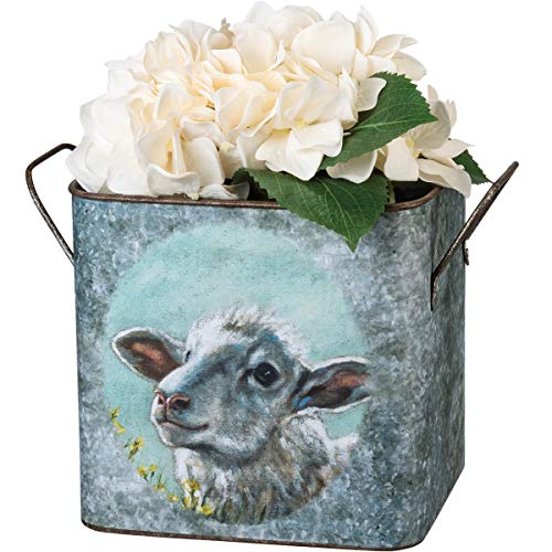 Primitives-by-Kathy-105441-Double-Sided-Cow-and-Sheep-Print-Bin-Easter-Set-of-2 Primitives by Kathy 105441 Double Sided Cow and Sheep Print Bin Easter Set of 2