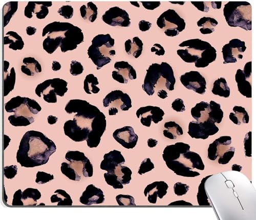 Image of Premium-Textured Mouse Pad, Non-Slip Rubber Base Mousepad for Laptop, Computer & PC, 9.5x7.9 in - Enhanced Precision, Ergonomic Comfort, Ideal for Gaming & Office (Leopard)