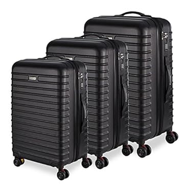 Conjunto de Malas de Viagem em Abs - Swiss Port Paris - Preta