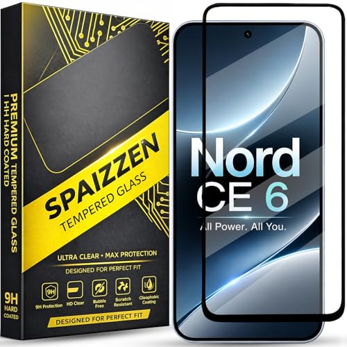 Image of Military-Grade Tempered Glass Screen Protector Compatible for OnePlus Nord CE6 5G / Oneplus Nord CE 6 with Edge to Edge Coverage and Easy Self Installation kit