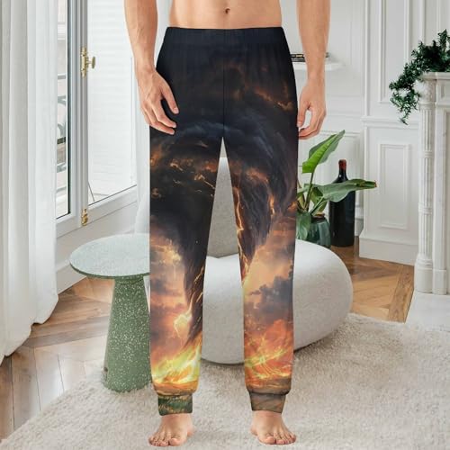 Powerful Tornado Men's Pajama Pants Soft Lightweight Sleepwear Lounge PJ Bottoms for Sleeping2