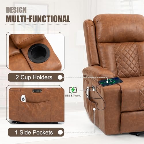 Sillón plegable Marrón claro cómodo y reclinable miniatura 6