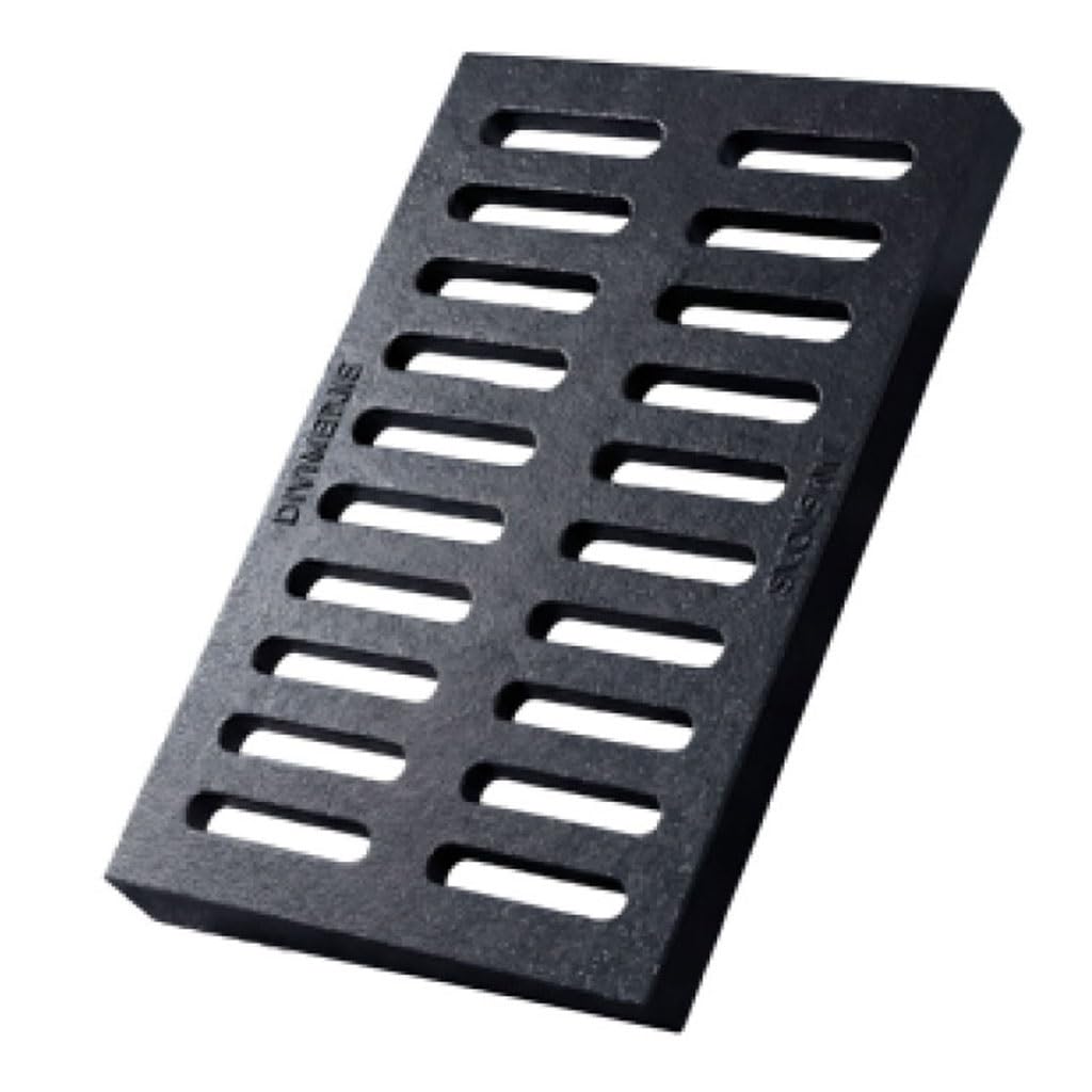 Żeliwny ruszt odpływowy, kwadratowa pokrywa do betonu i podkładki (droga 50x25x3cm)