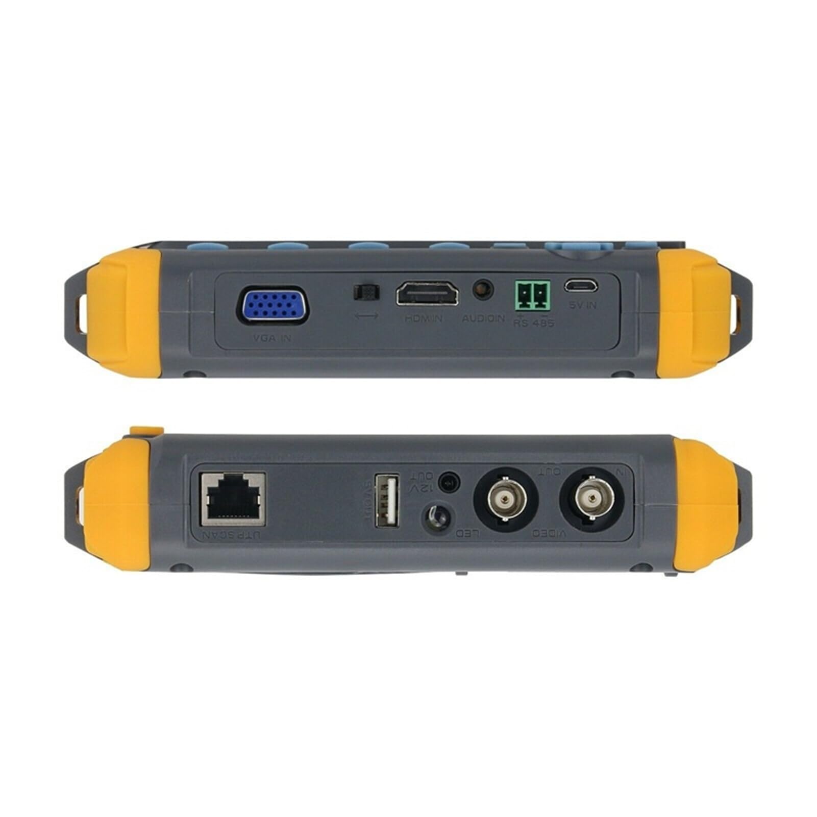 Tester per analizzatori CCTV Tester di ingegneria da 5 pollici videosorveglianza coassiale AHD CVI TVI CVBS Ingresso HDMI VGA con touch screen/display LCD