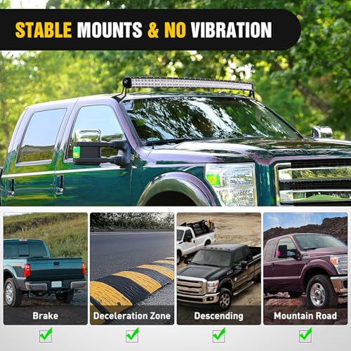 Image of Nilight 52 inch LED Light Bar Bracket Mounting Upper Windshield Roof Cab Brackets Compatible with Ford F250 F350 4WD 2WD 1999-2015