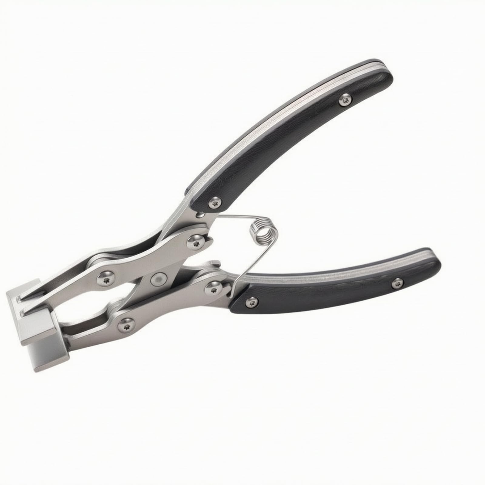 Milageto Herramienta para Prensar y Estampar Resisn, pinza Acero Carbono para, Compacto, pinza Manual con Mecanismo retroceso por, Mandíbula Plana