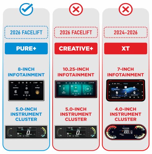 Image of SPARTAN SHIELD [2 PACK] Screen Guard For TATA TIAGO EV 2026 Facelift || Pure+ || 8 Inch Infotainment Touchscreen + 5 Inch Instrment Cluster Protector | Anti Scratch | Water Resistant | HD Clear | High Touch Sensitivity | TataTiago Car Display Accessories 2026+ [Not Tempered Glass]