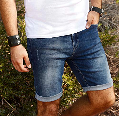 Sommer Slim Fit Basic Kurze Jeanshose 