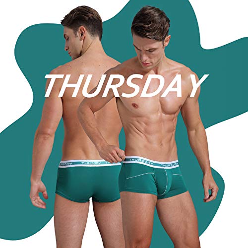 YuKaiChen Men's 7-Pack Low Rise Trunks Underwear Bamboo Fiber Short Boxer Briefs2