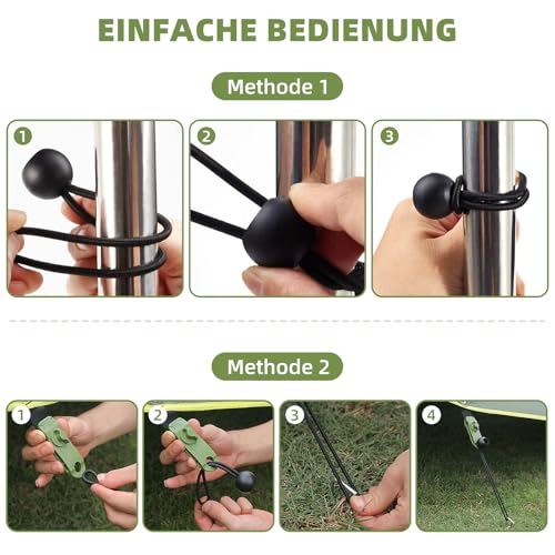 Obidodi Spanngummis mit Kugel 10 cm, 30 Stück Planenspanner, Robuste Gummispanner Zeltgummis für Campingzelten Banner Überdachungen Planen Zelt