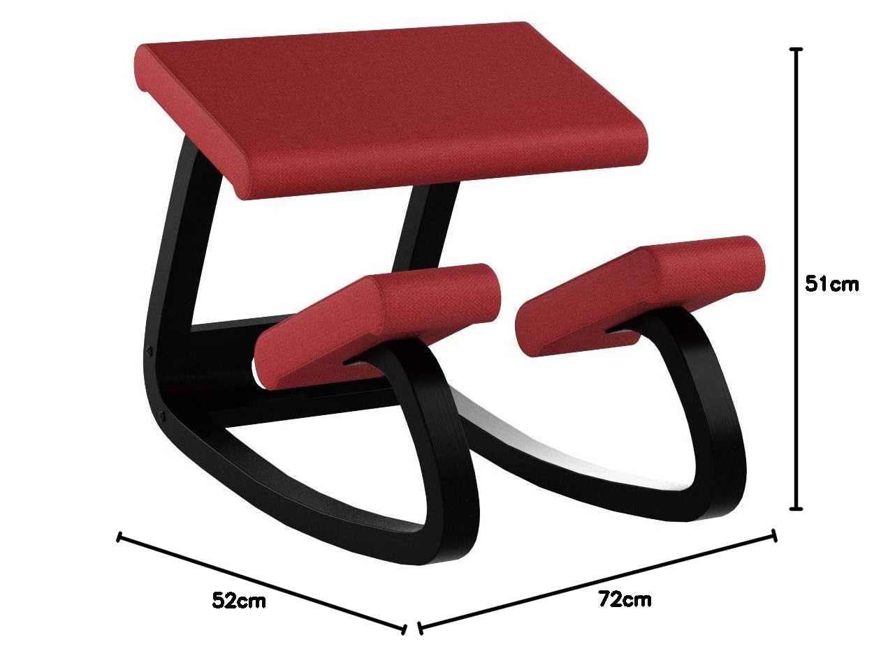 Variable, Chaise à Genoux Original Design : Peter Opsvik - Noir/Rouge