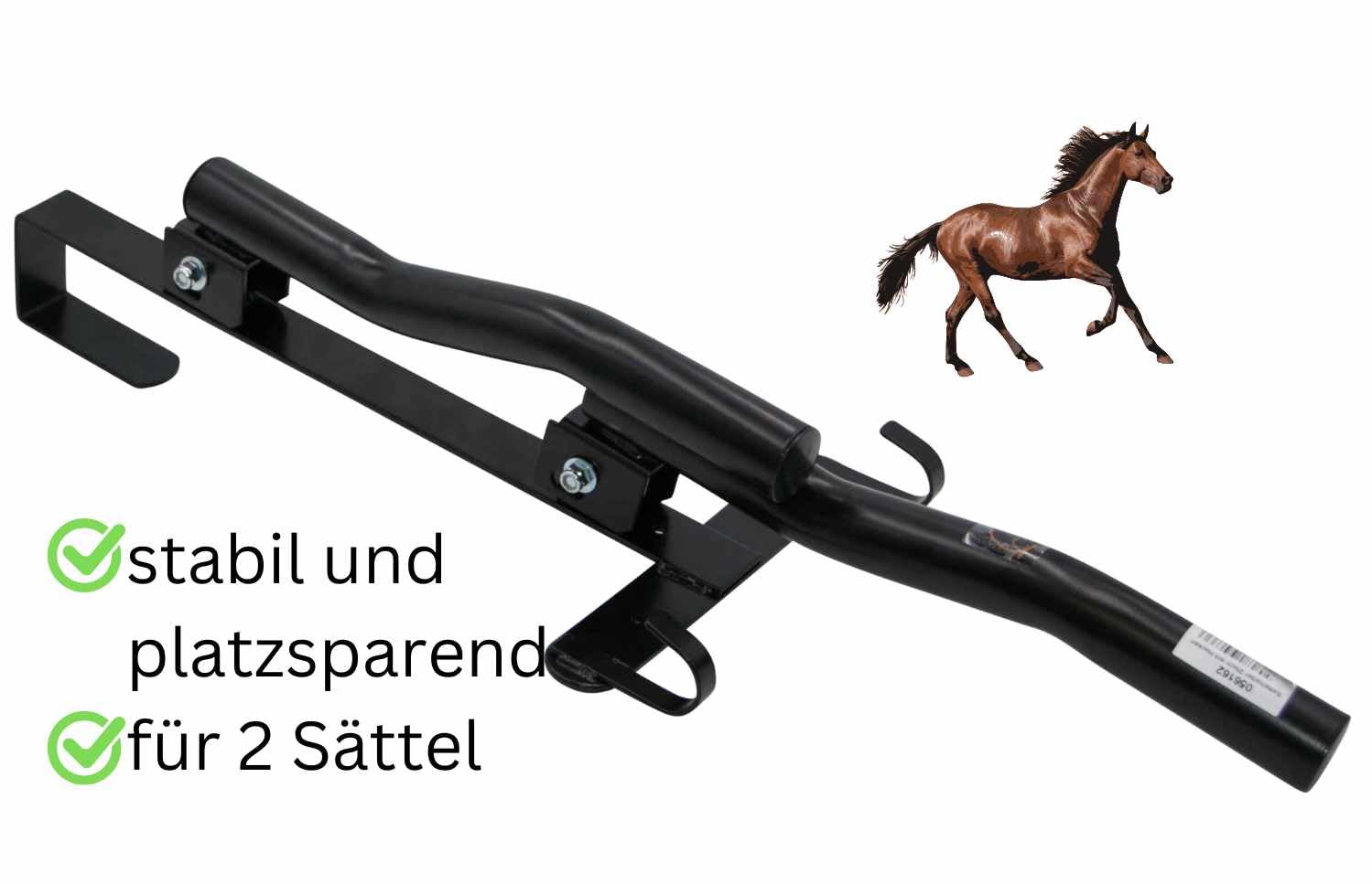AMKA Sattelhalter klappbar für 2 Sattel klappbar flexibel mit 2 Trensenhaken