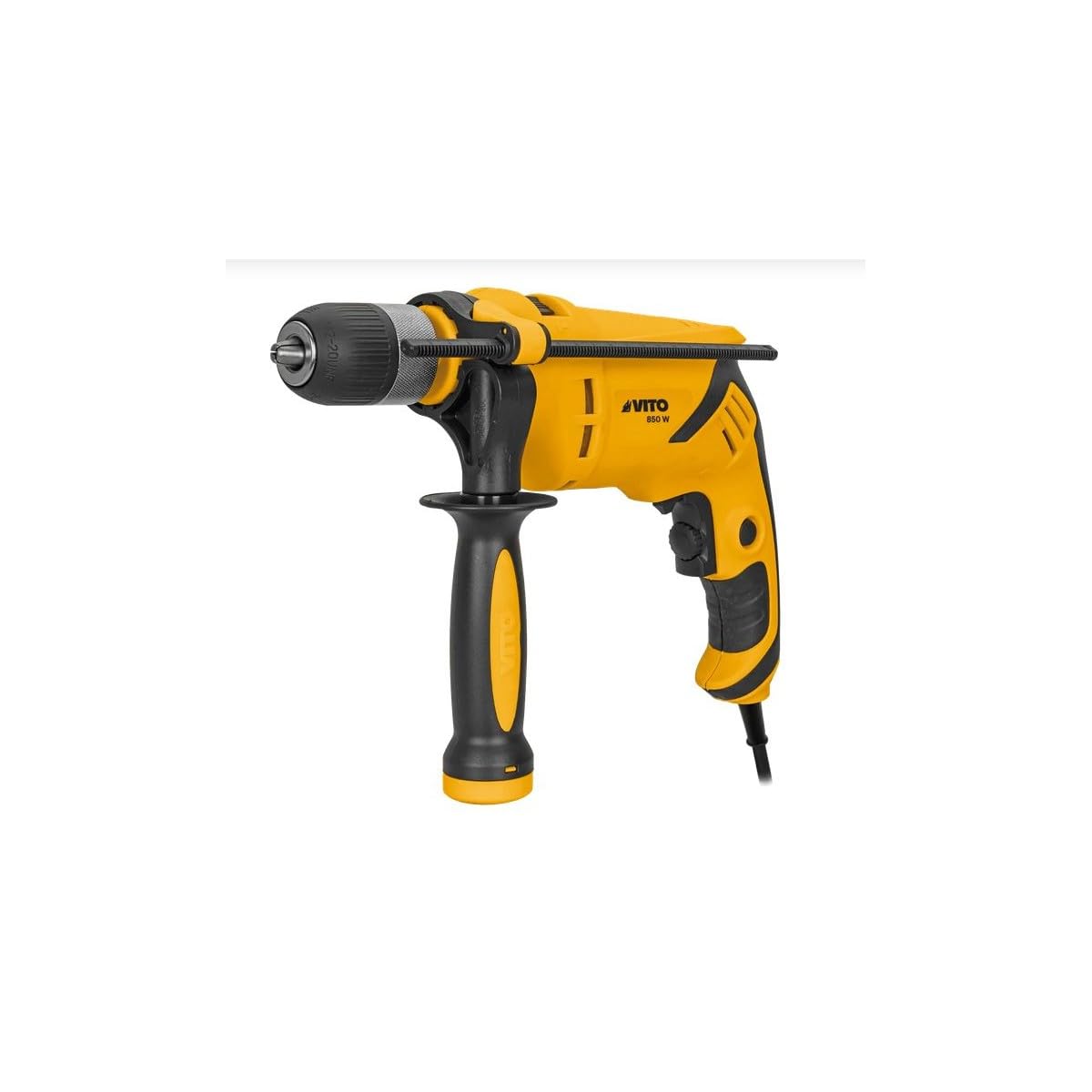Wiertło udarowe 850W VITO + wiertła stalowe 8 sztuk 13mm uchwyt samozaciskowy SOFT GRIP