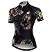 Ciclismo Jersey Donne Mountain Bike Jersey Camicie Manica Corta Bicicletta Strada Abbigliamento MTB Top Estate Estate Vestiti, B nero, etichetta L = petto 86/92 cm