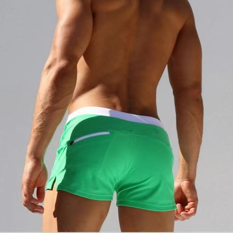 Drawstring Swim Jammers Men Summer Surf Truncks with Slit, Athletic Swimwear Beach Vacation Board Shorts Lounge Sets3