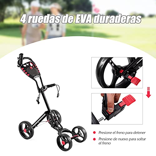 Comparte este contenido con los demás golfistas Buffer Email Print Facebook Linkedin Telegram Pinterest Twitter Whatsapp Comienza a entrenar con tu propio entrenador personal Pulsa aqui 👆 si quieres tener un estilo de vida mas saludable COSTWAY-Carrito-de-Golf-con-4-Ruedas-Carro-de-Golf-Plegable-con-Asa-AjustableParagueroPortavasos-y-Marcador-Carro-de-Empuje