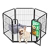 FXW Homeplus Unleashed Indoor Dog Playpen – Stress-Free and Safe Play, Heavy Duty 24 Inch 6 Panels Dog Pen for Puppy and Small Dogs, Black│Patented