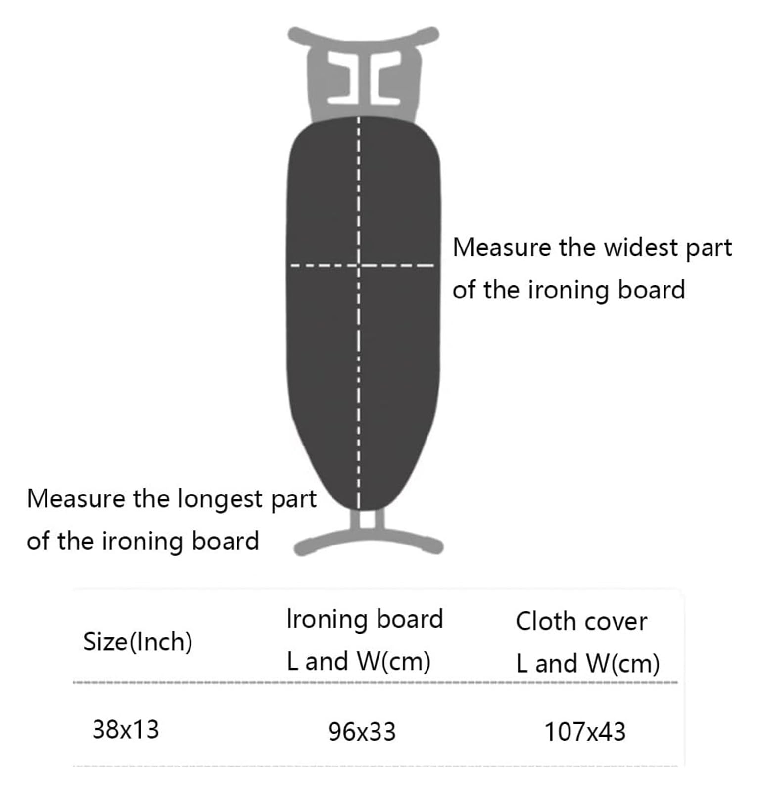 Funda for Tabla de Planchar, Funda Aislante térmica, Funda de algodón Resistente a Quemaduras y Manchas.
