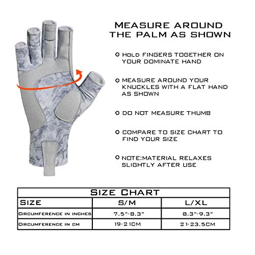 image for CRUSEA Fingerless Outdoor Gloves Sun Gloves UV Protection UPF50+Fishin