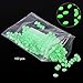 OriGlam 100pcs Plastic Luminous Glow Fishing Beads Eggs, Glow in The Dark, Assorted Plastic Oval Round Shaped Glow Eggs, Rubber Fishing Beads Plastic Rig Beads