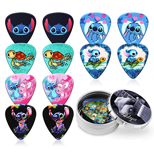Bulk Guitar Picks - 10 Pieces Electric Guitar Picks With Pick Holder - Multicolor Guitar Picks - Portable Finger Picks - For Guitar, Bass, Stringed - View #12