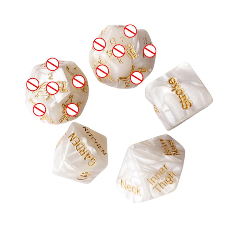 MultifuncióN Blanco 5 En 1 Dadi, Varios Modelos De Fitness, Accesorios para Juegos De Mesa, Regalo para Pareja -H9-