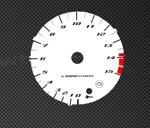 Compte-tours blanc compatible avec Yamaha YZF-R1 2004-2006 pour tableau de bord moto