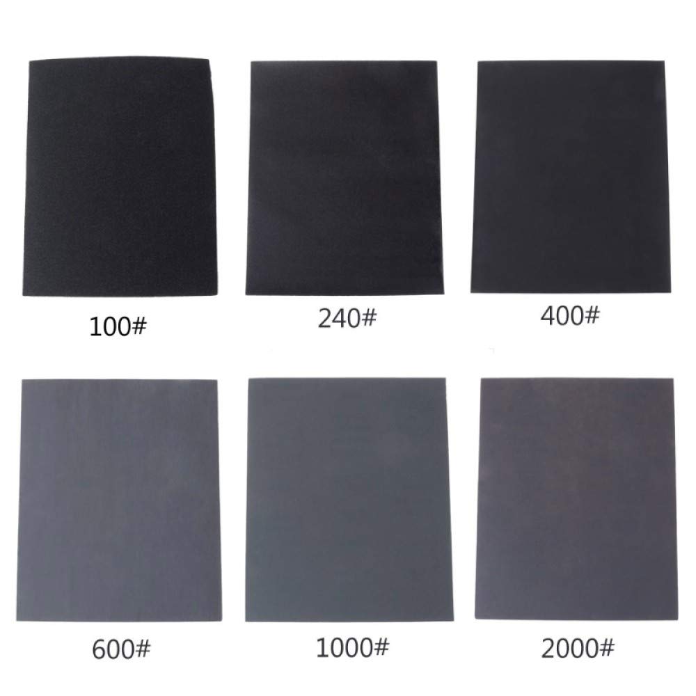 SHENGANG 30Pcs 40-10000Grit Carta abrasiva impermeabile Wet Dry Lucidatura Carta vetrata Granularità Metallo Legno Utensili abrasivi,600