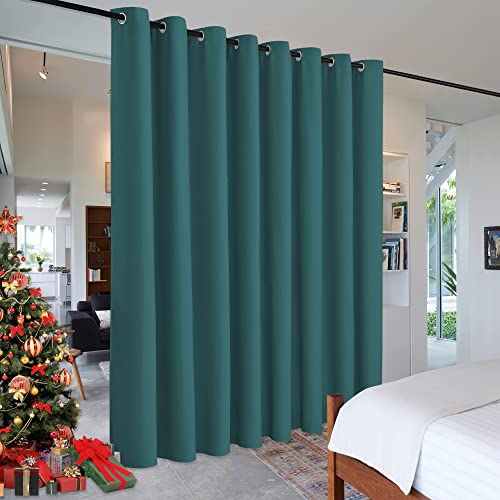 Image of RYB HOME Room Divider Curtains Thermal Insulated Noise Reduce Extra Wide Privacy Panels for Kids Bedroom Nursery Laundry Room Partitions, Wide 180 inches x Long 96 inches, Teal, 1 Panel