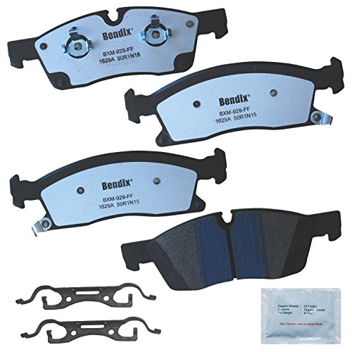 Image of Bendix Fleet Metlok MKD1629AFM Semi-Metallic Front Brake Pads for Dodge Durango 2015-2012, Jeep Grand Cherokee 2014-2013, Mercedes-Benz GLE350 2019