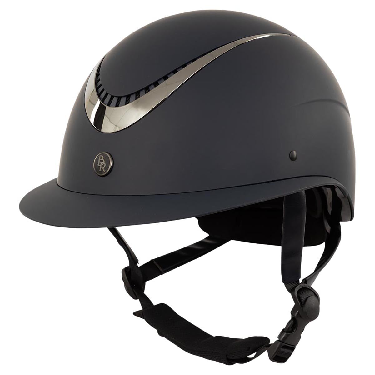 Casco de seguridad BR Theta Plus Painted Dark Blue - Gorras de montar a caballo - Tamaño: 52-54
