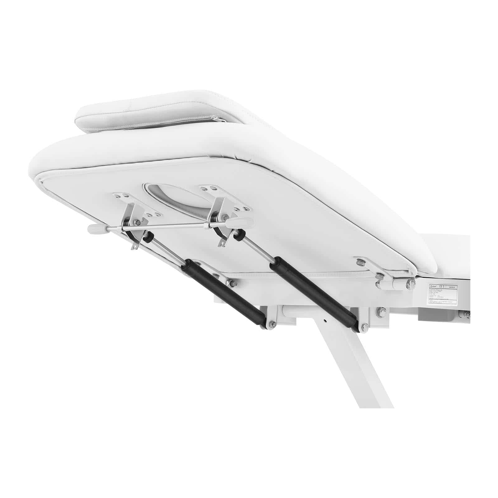 Physa Lille White Massageliege weiß 200 kg Räder Fußpedal Massagebank Therapieliege