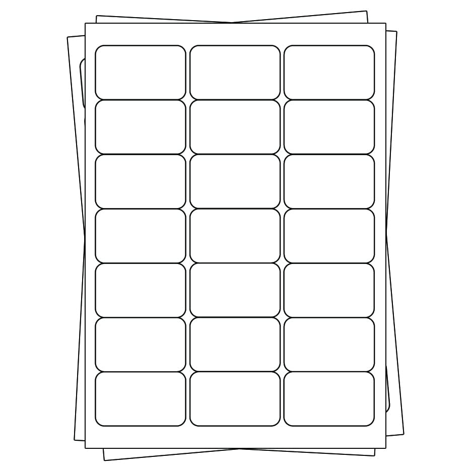 Oxbridge® Matt White Self Adhesive Labels - 63.5mm x 38.1mm L7160 - Suitable for Inkjet & Laserjet Printers - 21 Labels Per Sheet (20 Pack - 1000 Sheets)