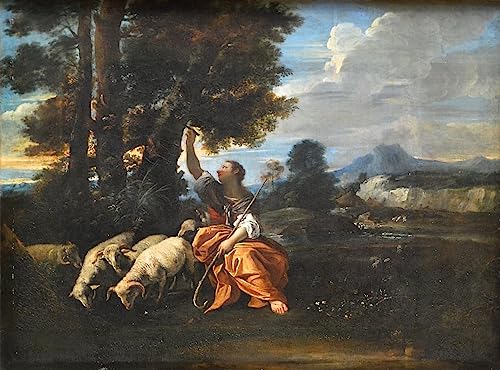 Tableau Erminie et Tancrède de Pier Francesco Mola pour décoration de chambre unique